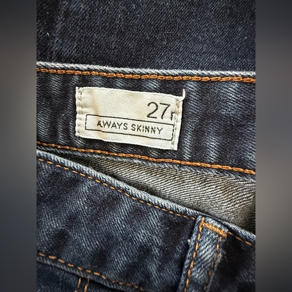 Gap 1969 Always Skinny Jeans Women’s Size 27 Dark Wash Denim - Picture 6 of 7